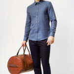 Brown holdall bag