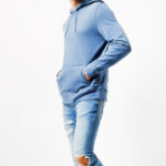 Longline cotton hoodie